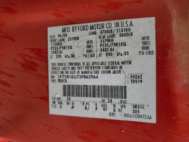 Photo 12 VIN: 1FTYR10U73PB62964 - FORD RANGER 