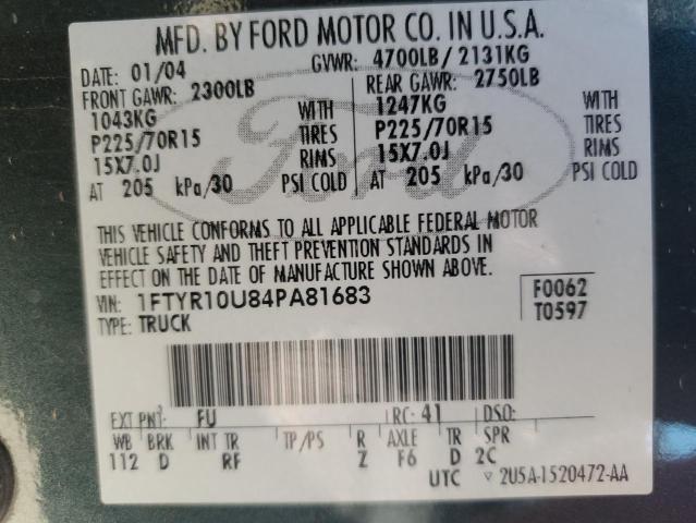 Photo 11 VIN: 1FTYR10U84PA81683 - FORD RANGER 