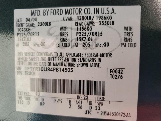 Photo 11 VIN: 1FTYR10U84PB14505 - FORD RANGER 