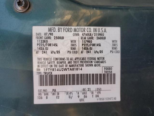 Photo 11 VIN: 1FTYR14U2WTA81814 - FORD RANGER SUP 