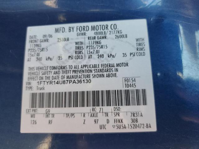 Photo 11 VIN: 1FTYR14U87PA36130 - FORD RANGER SUP 