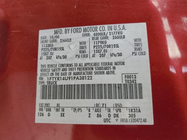 Photo 11 VIN: 1FTYR14U91PA38122 - FORD RANGER SUP 