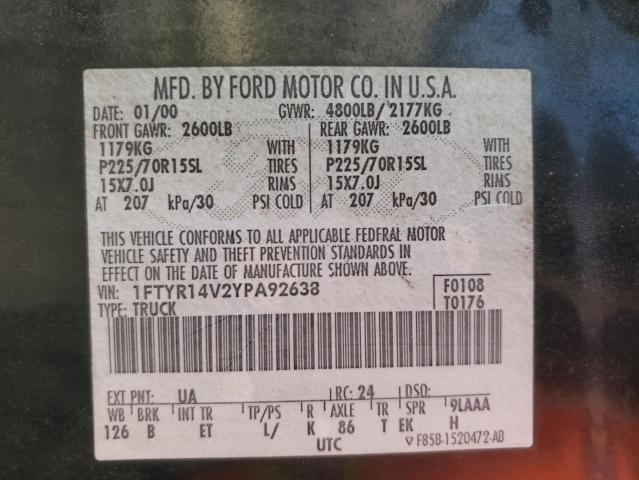 Photo 11 VIN: 1FTYR14V2YPA92638 - FORD RANGER 