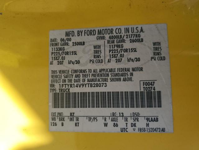 Photo 11 VIN: 1FTYR14V9YTB28073 - FORD RANGER SUP 