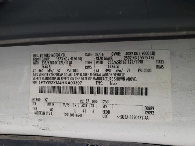 Photo 9 VIN: 1FTYR2XM4HKA03397 - FORD TRANSIT T- 