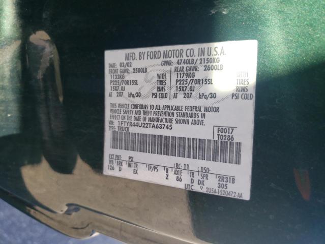 Photo 11 VIN: 1FTYR44U22TA63745 - FORD RANGER SUP 