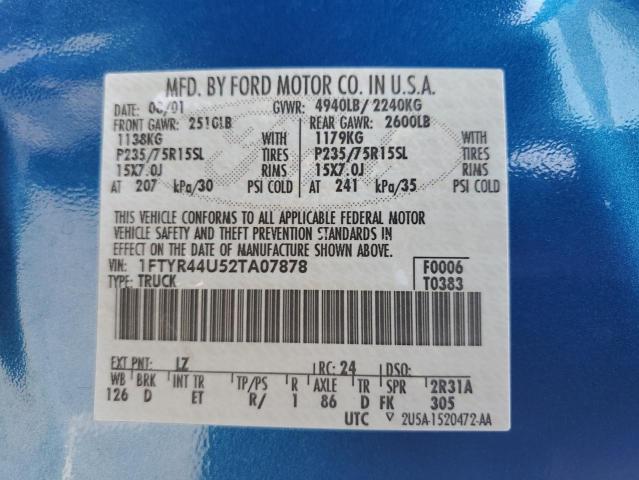 Photo 11 VIN: 1FTYR44U52TA07878 - FORD RANGER SUP 