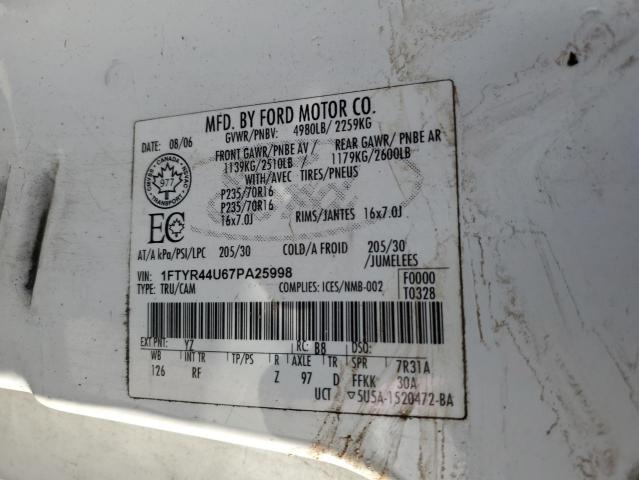 Photo 11 VIN: 1FTYR44U67PA25998 - FORD RANGER 