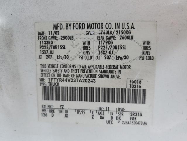 Photo 11 VIN: 1FTYR44V23TA20243 - FORD RANGER SUP 