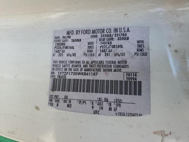 Photo 12 VIN: 1FTZF1720WKB61187 - FORD F-150 