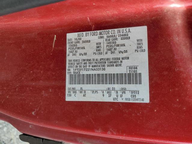 Photo 11 VIN: 1FTZF17221NA53130 - FORD F150 