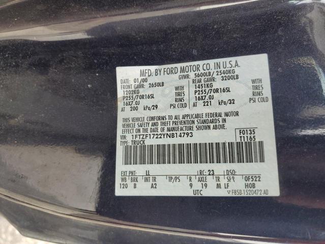 Photo 11 VIN: 1FTZF1722YNB14793 - FORD F150 