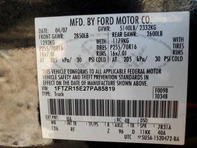 Photo 11 VIN: 1FTZR15E27PA85819 - FORD RANGER 