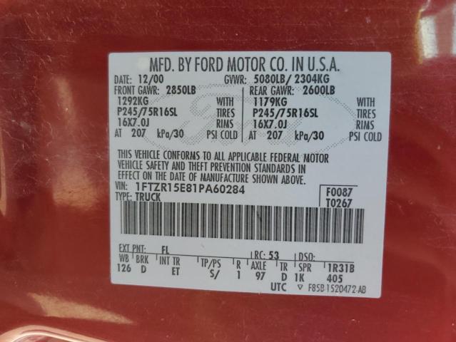 Photo 11 VIN: 1FTZR15E81PA60284 - FORD RANGER SUP 