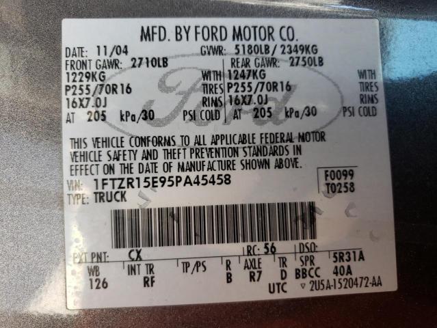 Photo 11 VIN: 1FTZR15E95PA45458 - FORD RANGER SUP 