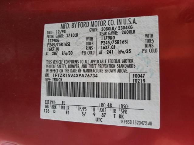 Photo 11 VIN: 1FTZR15V4XPA76734 - FORD RANGER SUP 