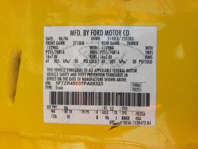 Photo 11 VIN: 1FTZR45E07PA05323 - FORD RANGER SUP 