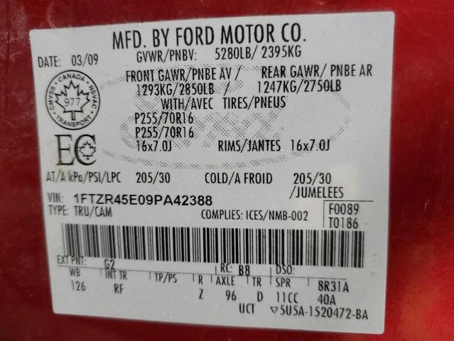 Photo 11 VIN: 1FTZR45E09PA42388 - FORD RANGER SUP 