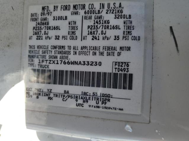 Photo 11 VIN: 1FTZX1766WNA33230 - FORD F150 