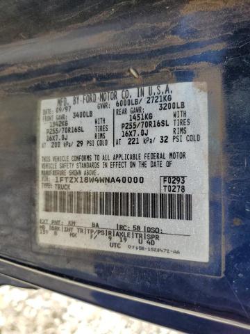 Photo 11 VIN: 1FTZX18W4WNA40000 - FORD F150 