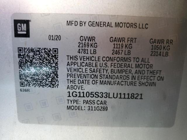 Photo 12 VIN: 1G1105S33LU111821 - CHEVROLET IMPALA PRE 