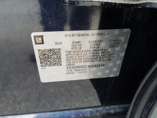 Photo 9 VIN: 1G1105S37JU143166 - CHEVROLET IMPALA LT 