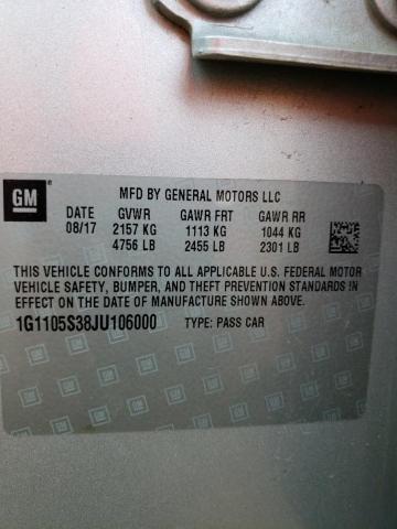 Photo 11 VIN: 1G1105S38JU106000 - CHEVROLET IMPALA 