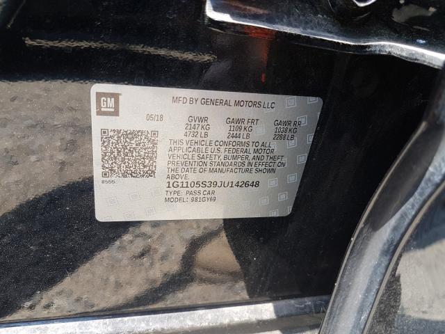 Photo 9 VIN: 1G1105S39JU142648 - CHEVROLET IMPALA LT 