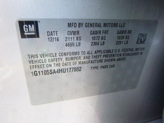 Photo 9 VIN: 1G1105SA4HU177882 - CHEVROLET IMPALA 4C 