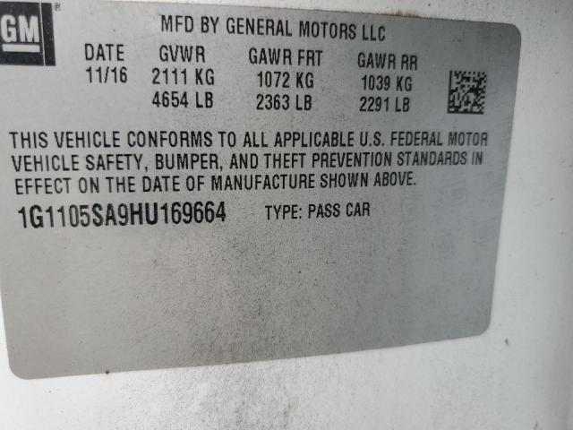 Photo 11 VIN: 1G1105SA9HU169664 - CHEVROLET IMPALA 