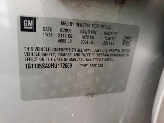 Photo 11 VIN: 1G1105SA9HU172659 - CHEVROLET IMPALA LT 