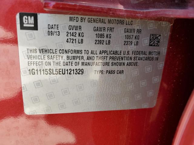 Photo 9 VIN: 1G1115SL5EU121329 - CHEVROLET IMPALA LT 