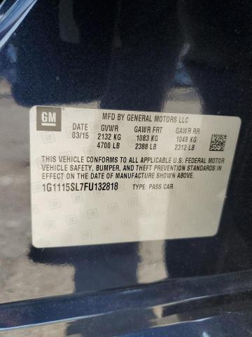 Photo 11 VIN: 1G1115SL7FU132818 - CHEVROLET IMPALA LT 