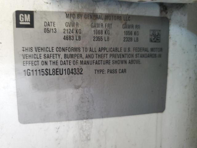 Photo 11 VIN: 1G1115SL8EU104332 - CHEVROLET IMPALA 