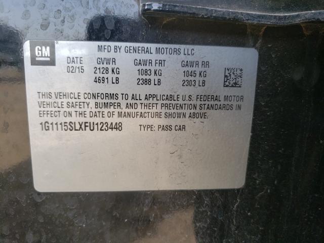 Photo 9 VIN: 1G1115SLXFU123448 - CHEVROLET IMPALA LT 