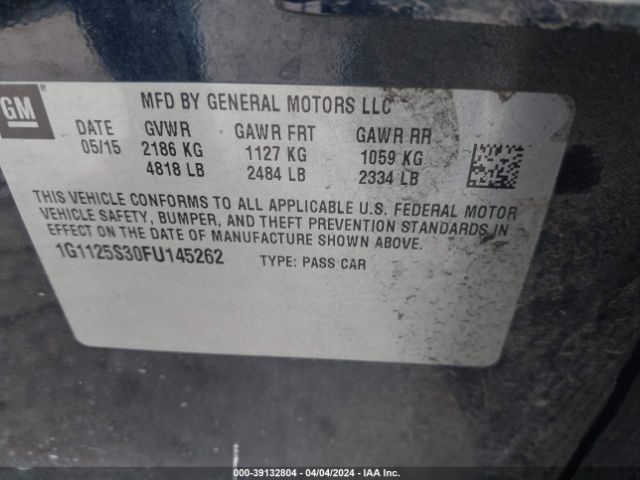 Photo 8 VIN: 1G1125S30FU145262 - CHEVROLET IMPALA 