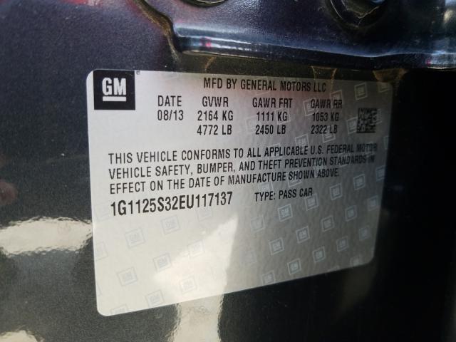 Photo 9 VIN: 1G1125S32EU117137 - CHEVROLET IMPALA LT 