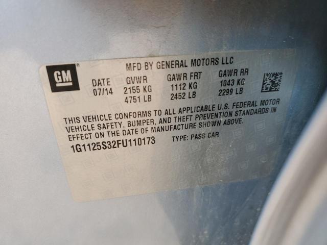 Photo 12 VIN: 1G1125S32FU110173 - CHEVROLET IMPALA LT 