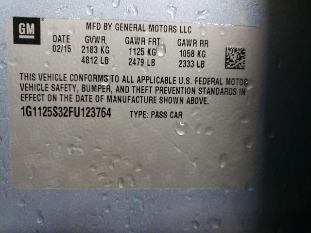 Photo 9 VIN: 1G1125S32FU123764 - CHEVROLET IMPALA LT 