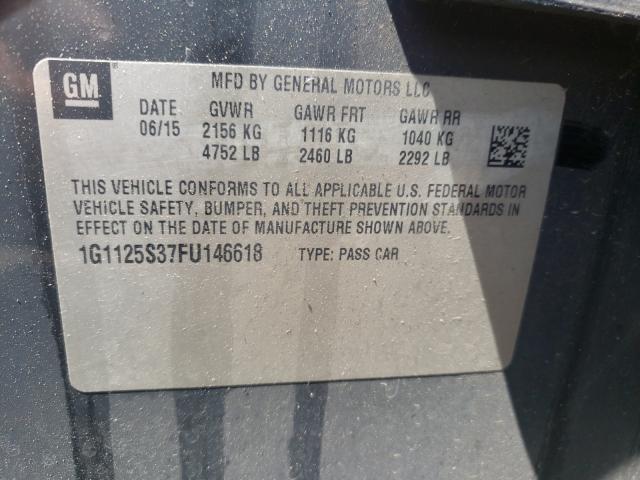 Photo 9 VIN: 1G1125S37FU146618 - CHEVROLET IMPALA LT 