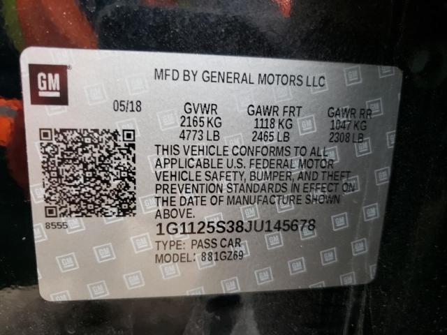 Photo 12 VIN: 1G1125S38JU145678 - CHEVROLET IMPALA PRE 