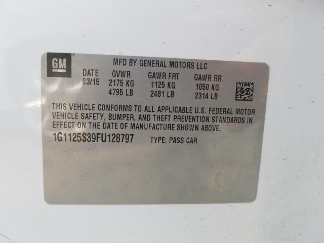 Photo 9 VIN: 1G1125S39FU128797 - CHEVROLET IMPALA LT 