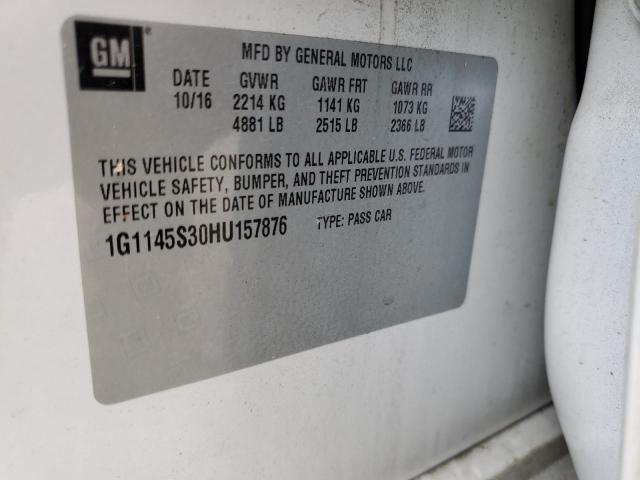 Photo 12 VIN: 1G1145S30HU157876 - CHEVROLET IMPALA PRE 