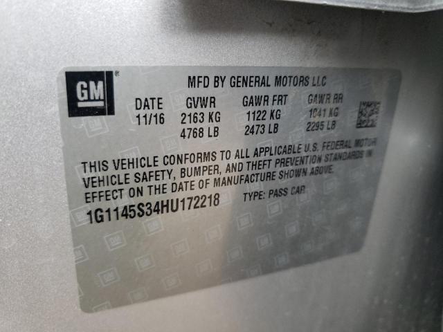 Photo 9 VIN: 1G1145S34HU172218 - CHEVROLET IMPALA PRE 