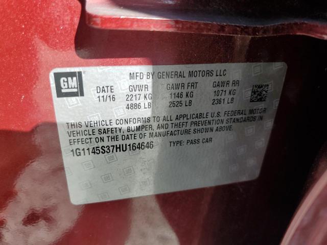 Photo 11 VIN: 1G1145S37HU164646 - CHEVROLET IMPALA PRE 