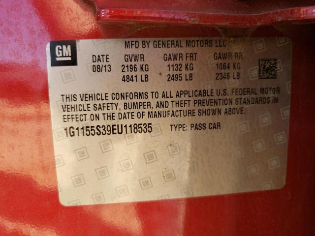 Photo 11 VIN: 1G1155S39EU118535 - CHEVROLET IMPALA 