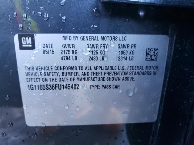 Photo 11 VIN: 1G1165S36FU145402 - CHEVROLET IMPALA LTZ 