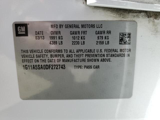 Photo 11 VIN: 1G11A5SA0DF272743 - CHEVROLET MALIBU 