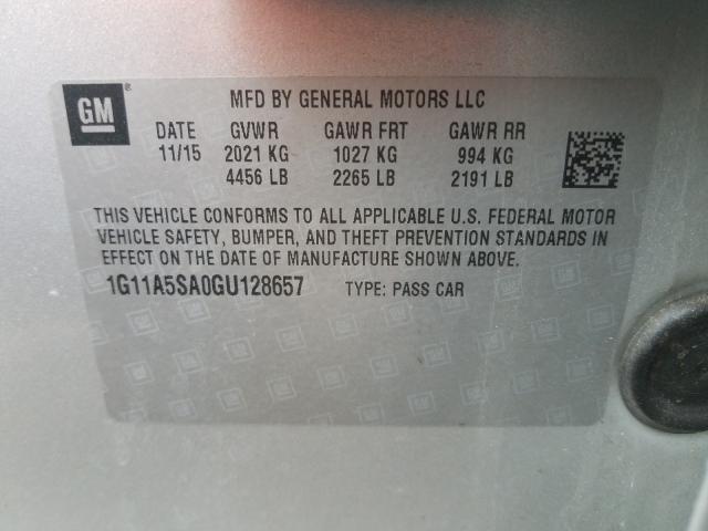 Photo 9 VIN: 1G11A5SA0GU128657 - CHEVROLET MALIBU LIM 