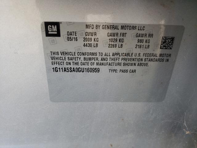 Photo 9 VIN: 1G11A5SA0GU160959 - CHEVROLET MALIBU LIM 